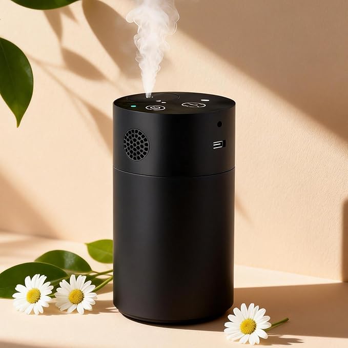 Waterless Diffuser, Rechargeable Hotel Scent Diffuser, 1500 Sq Ft Coverage, for Home, Large Room, Spa, Cream，Voice Control Smart AI
