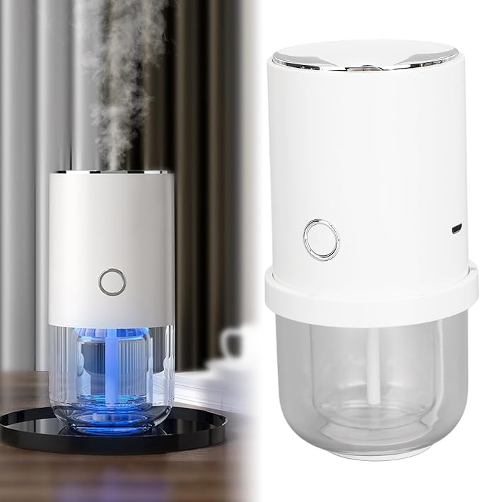 Smart Diffuser Essential Oil Mist Sprayer with Induction Night Light 55ml Capacity for Home Hotel Office White