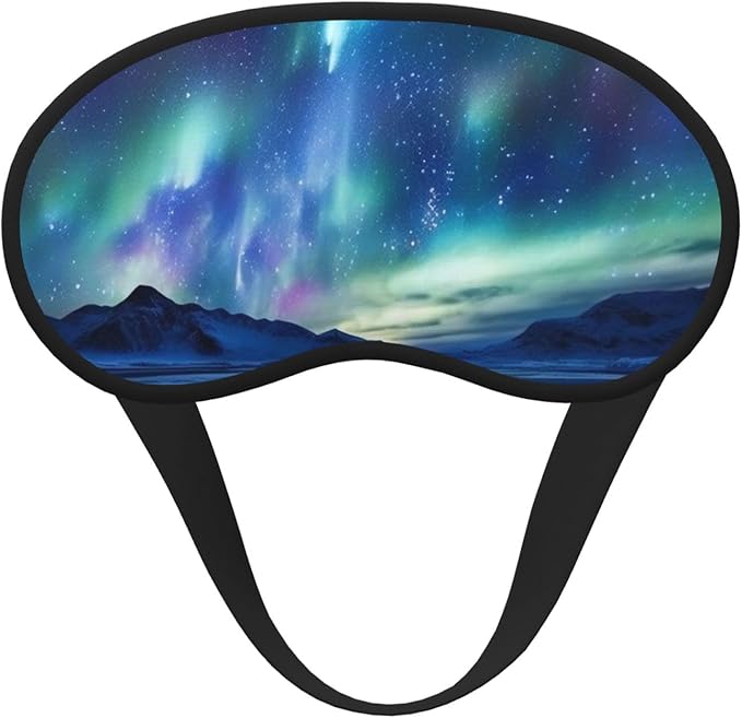 Northern Lights Sleep Mask for Women Men Soft Travel Eye Mask with Adjustable Straps Sleeping Eye Shade Cover for Travel Yoga Nap Sleeping