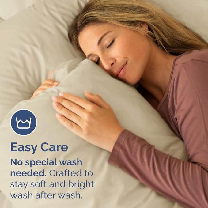Body Pillowcases Set of 2-20x54 Long Body Pillow Case - Soft Body Pillow Cover for Sleeping & Side Sleepers - Comfy, Breathable, Wrinkle & Fade Free - Machine Washable w/Envelope Enclosure (Cream)