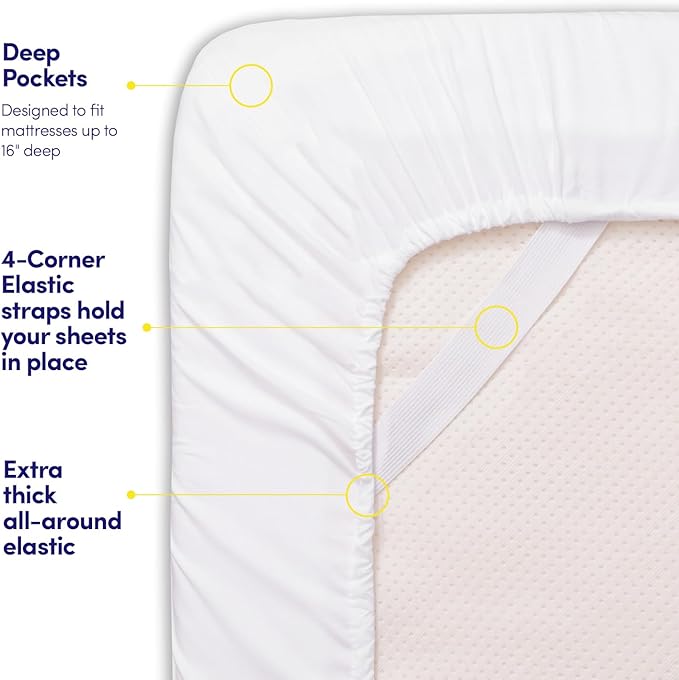 1500 Supreme Collection California King Sheet Sets White - Luxury Hotel Bed Sheets and Pillowcase Set for California King Mattress - Extra Soft, Elastic Corner Straps, Deep Pocket Sheets White