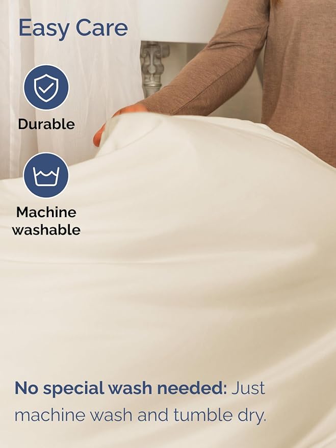 Extra Deep Split King Sheet Set - 7 Piece Breathable and Cooling Sheets - Hotel Luxury Bedding for Women, Men, Kids & Teens - Easy Secure Fit - Soft and Wrinkle Free - Extra Deep Pockets - Off White