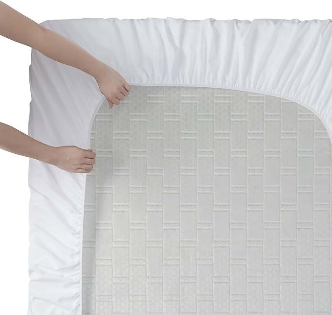 Clara Clark RV Queen Sheets, 6 Piece RV Sheets Set - Hotel Luxury Sheets for RV Bunks, Super Soft Bedding Set, Short Queen,White