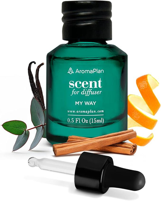 AromaPlan Hotel Scent Diffuser Oil My Way, 15 mL(0.5 Fl.oz)- Luxury Hotel Fragrance in Dropper Bottle for Aromatherapy -Hotel Essential Oil Fragrance Scent Diffuser Oil, USA Made