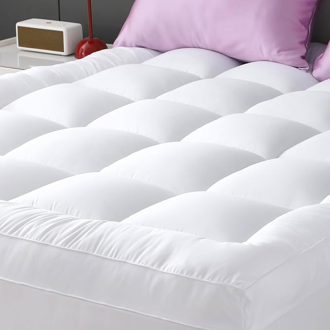 YUGYVOB Mattress Pad Extra Thick, Cooling, and Breathable Full Size Mattress Topper 8-21" Deep Pocket Soft Down Alternative Fill