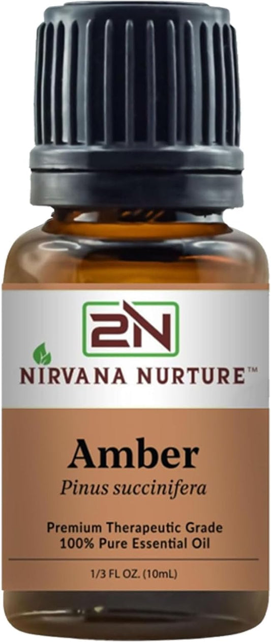 Amber Essential Oil,100% Pure Undiluted, Aromatherapy Oil for Diffuser, Hair & Skin Care