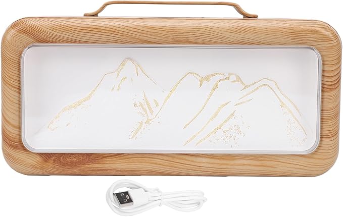 Essential Oil Diffuser, 600ml USB Cool Mist Humidifier with Light, Dual Spray, Aromatherapy Diffuser Home Relaxation Essential Oil for Bedroom Hotel Spa Yoga Room (Dark Wood Grain)
