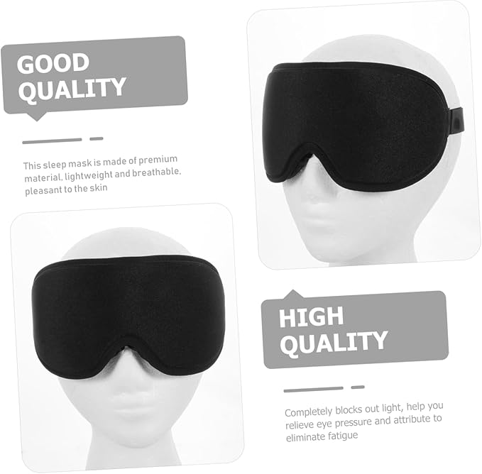 Eye Mask Comfortable Design for Total Light Blockage Adjustable and Breathable Night Eyeshade for Travel Office and Napping for Light Sensitivity