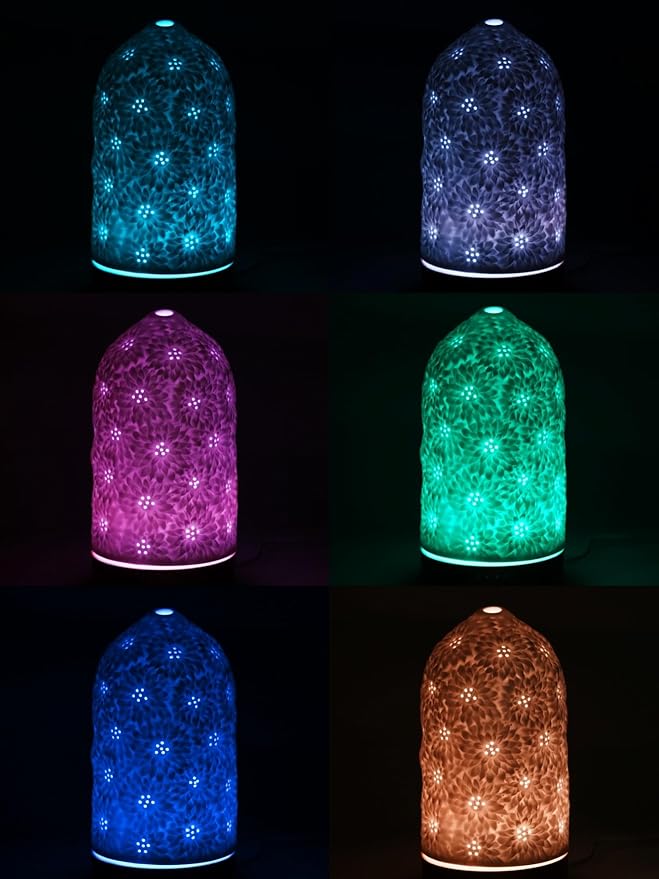Sunflower Ceramic Essential Oil Diffusers,Small Cute for Office, Home for Aromatherapy,Bedroom Humidifier Air Fragrance,Room Scent, Smell,Light Decor para Casa De Essentials Aesthetic Electric Aroma