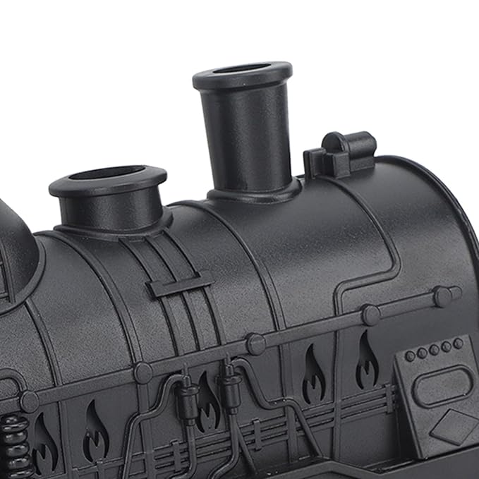 Train Shape Essential Oil Diffuser Humidifier, 2 Lighting Modes, Remote Control, Train Design Home Fragrance Diffuser, 300ml, for Bedroom Office Desktop (US Plug)