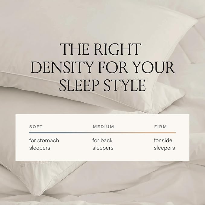 BOLL & BRANCH Down Alternative Pillow 2 Pack- Medium, Standard - Cooling Shell - Luxury Hypoallergenic Primaloft Down Alternative Fill - Superior Support