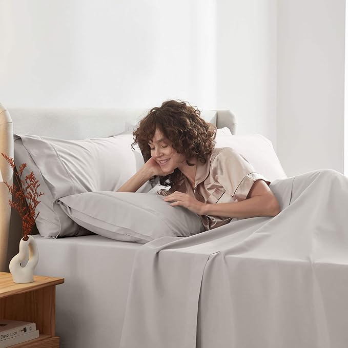 Nestl Extra Deep Cal King Sheet Set - 6 Piece Breathable & Cooling Sheets - Hotel Luxury Bedding Set w/18-24 Inch Deep Pockets - Easy & Secure Fit - Super Soft, Wrinkle Free & Comfy - Linen