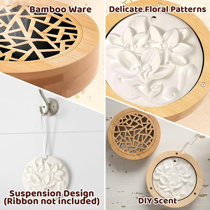 2Pcs Aroma Stone Set, Passive Diffuser, Passive Essential Oil Diffuser Suitable for Small and Medium Sized Spaces