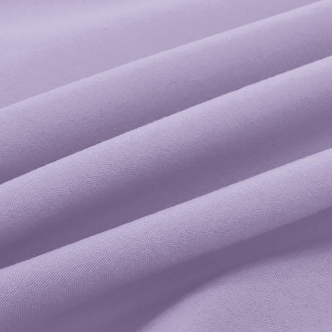 Elegant Comfort Luxury Ultra-Soft 2-Piece Pillowcase Set - 1500 Premium Hotel Quality Microfiber Double Brushed - Wrinkle Resistant, King Size, Lilac