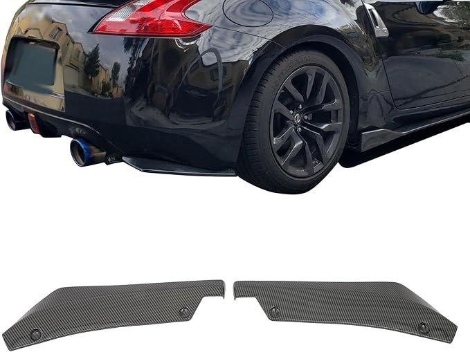 SCITOO Rear Bumper Diffuser Universal Carbon Look Side Fender Skirt Lip Splitter Canard Protector