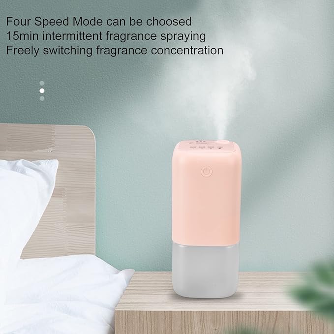 Essential Oil Diffuser 150ml Aromatherapy Humidifier with Microporous Atomization - Adjustable 4 - Speed Mist, Compact & Quiet for Bedroom, Home, Office Relaxation (Pinkish)