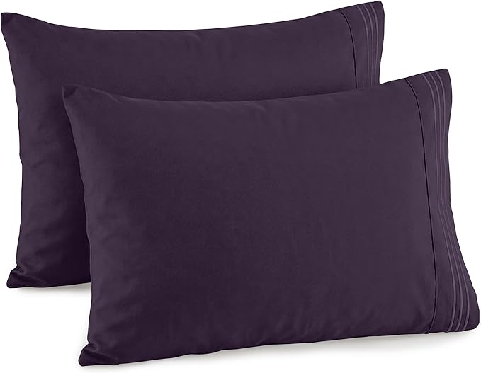 Elegant Comfort Premium Hotel Quality 2-Piece Pillowcase Set, Luxury & Softest 1500 Thread Count Egyptian Quality Bedding Pillowcases, Wrinkle and Fade Resistant