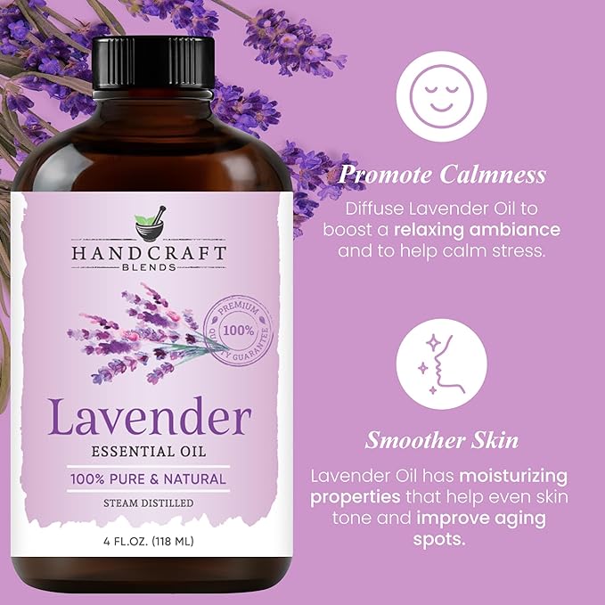 Handcraft Blends Relaxing Air Set: Lavender and Eucalyptus Essential Oils – (2 x 4 Fl Oz) – 100% Pure & Natural – for Diffuser, Aromatherapy, and DIY Projects