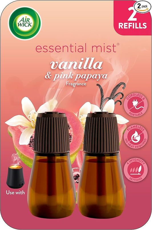 Air Wick Essential Mist Twin Refill Vanilla & Pink Papaya 2 ct.
