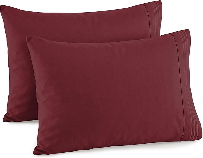 Elegant Comfort Premium Hotel Quality Pillowcase Set, Luxury & Softest 1500 Thread Count Egyptian Quality Bedding Pillowcases, Wrinkle and Fade Resistant, 2-Piece