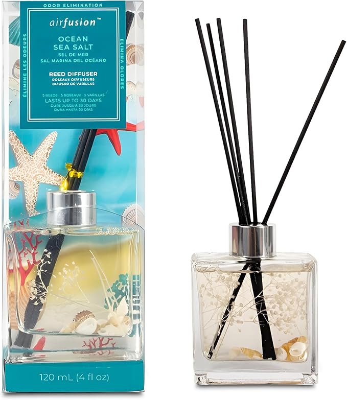 Ocean Sea Salt Reed Diffuser for Home - 120ml Long-Lasting Essential Oil Aroma, Magic Scent Diffuser for Bedroom, Bathroom, or Living Room Decor