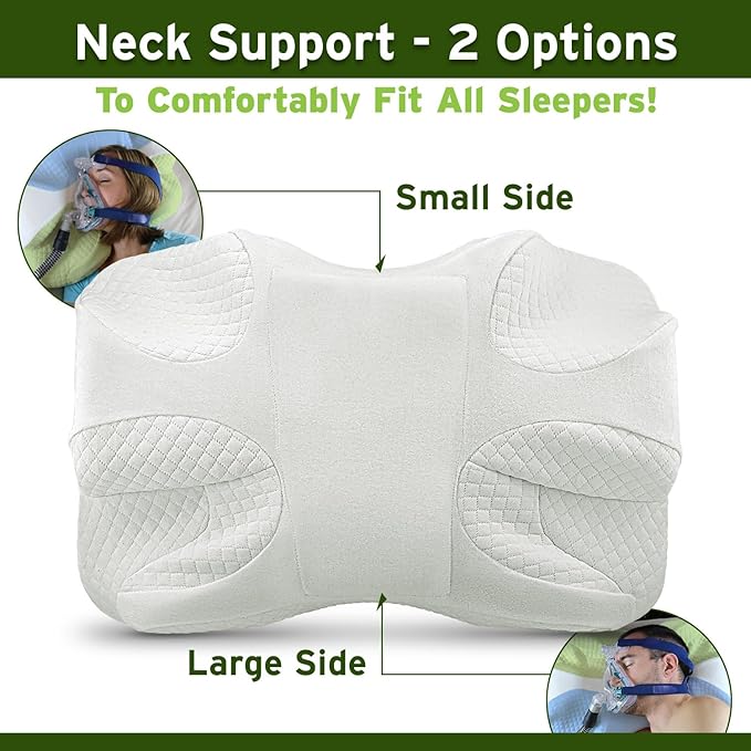 EnduriMed CPAP Pillow for Side Sleeping - Adjustable Memory Foam CPAP Pillows for Side & Back Sleepers - Eligible for Better Sleep with CPAP Machine