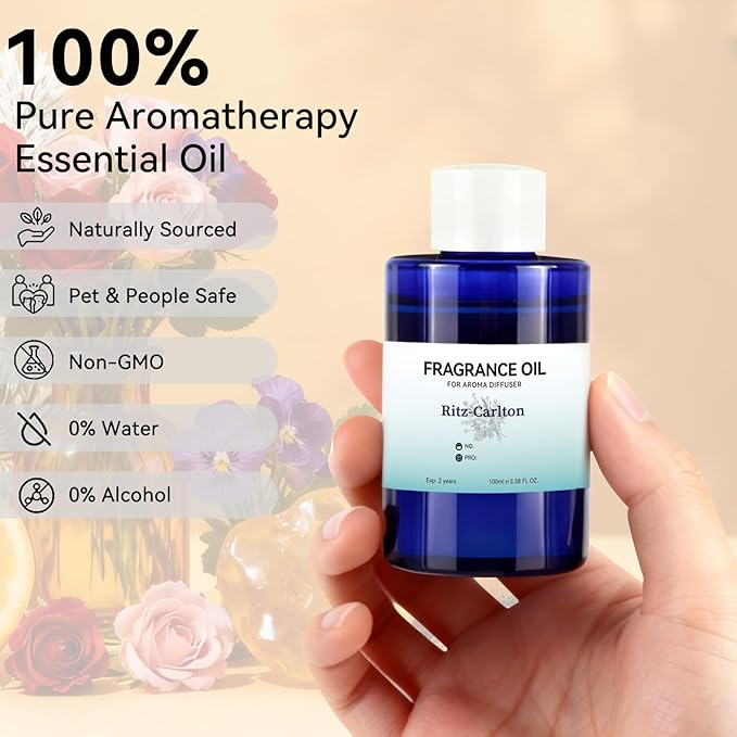 JEPEErbz Ritz Carlton Hotel Scent Essential Oil (100ml / 3.4oz), Essential Oils for Diffuser, Natural & Long-Lasting, Luxury Hotel Scent, Inspired by Premium Hospitality