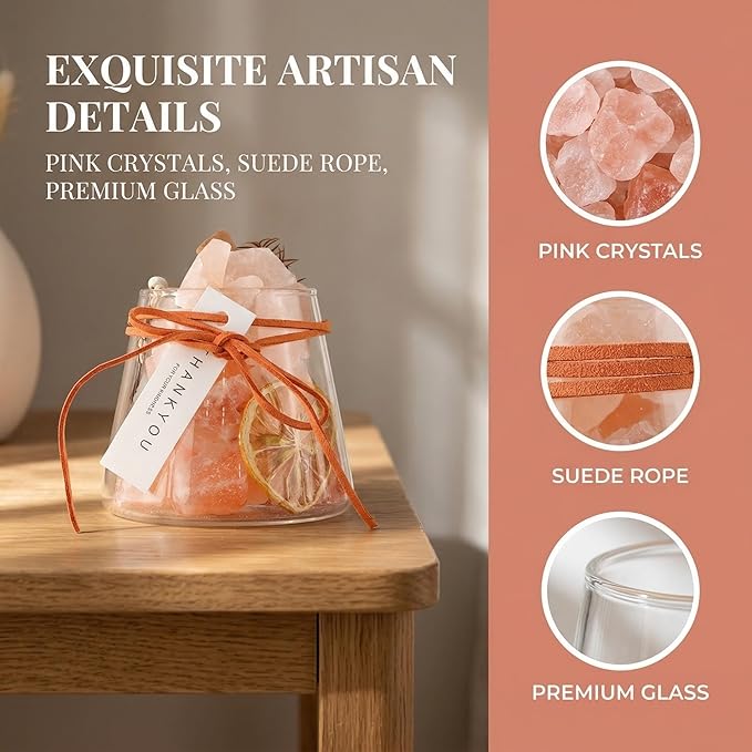Himalayan Salt Stone Diffuser DIY Kit, Natural Crystal Aromatherapy with Essential Oil, Salt and Stone Gift Set for Home Decor, Eco-Friendly Air Freshener for Bedroom Office Wellness(Green)