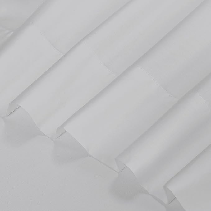 ROYALE LINENS Bamboo Viscose King Sheet Set - Cooling Bed Sheet Set - 1 Fitted, 1 Flat & 2 Pillowcase - Fits Up to 16" - Organic Viscose Derived from Bamboo - Bedding Sheet Set (King, Nimbus Cloud)