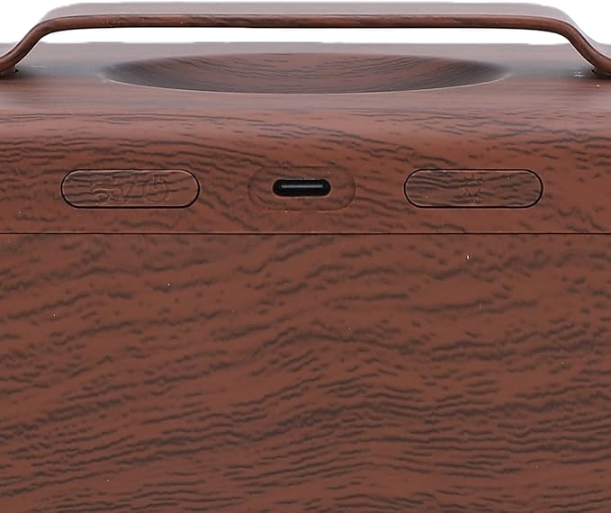 RiToEasysports Essential Oil Diffuser, 600ml USB Humidifier with Adjustable Light and Dual Spray Modes for Bedroom and Office (Dark Wood Grain)