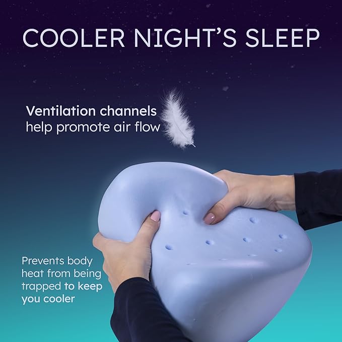 Contour Legacy Leg & Knee Foam Support Pillow for Side Sleepers Soothing Relief for Back, Hips, Knees, Joints, Nerves & Muscles - Includes Removable 18" Strap