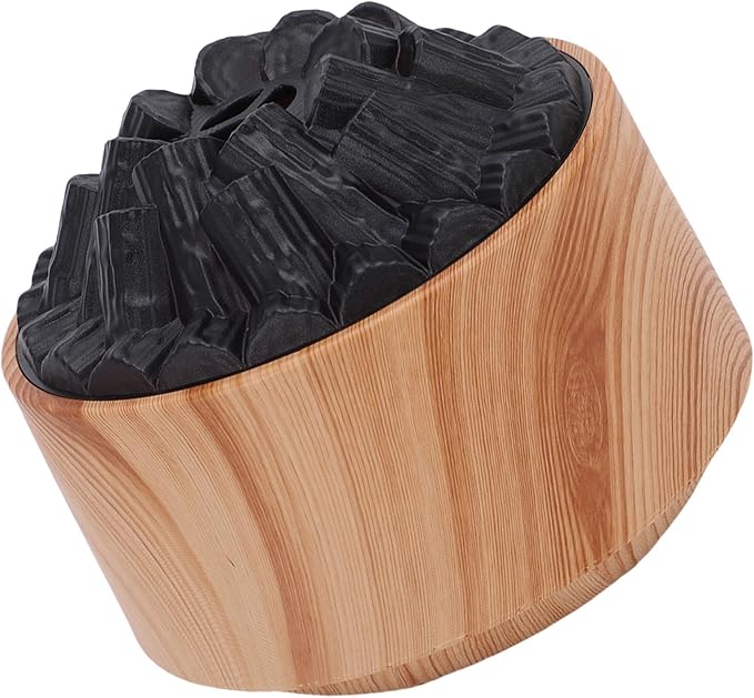 Rengue Essential Oil Diffuser, ABS Mini Humidifier with Mystical/Fantasy Effect, Dual Mist Modes 300ml for Home Office Bedroom (Light Wood Grain)