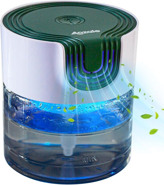 Aozale Water Air Purifier for Home, Water-Based Air Cleaner & Humidifier, Aroma Diffuser, Removes Pet Odors & Smoke, White Noise, 7-Color LED Light