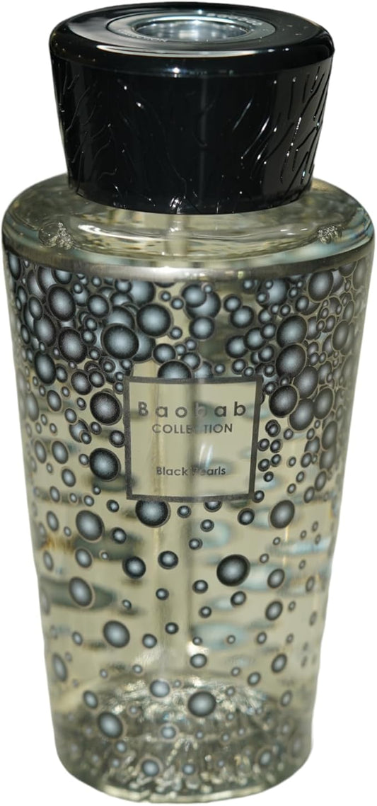 Baobab Collection Diffuser Pearls Black, Ginger-Rose-Grapefruit, Elegant Luxurious French Home Fragrance, Perfect Home Accent & Gift, 16.9 fl.oz./500 ml.