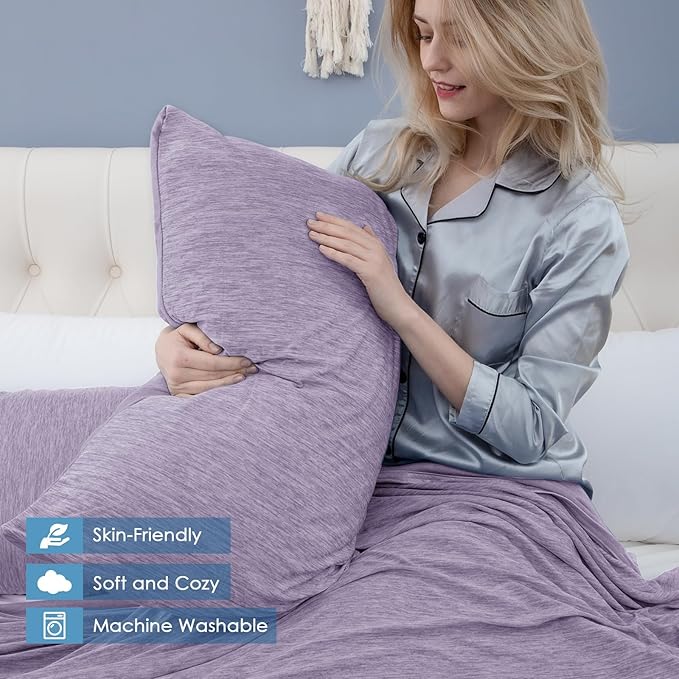 CHOSHOME Cooling Pillow Cases Zipper Pillow Covers Q-Max > 0.45 Zippered Pillowcases for Hot Sleepers, Soft, Breathable, Skin-Friendly, 4 Pack (Queen, 20"x30", Purple)