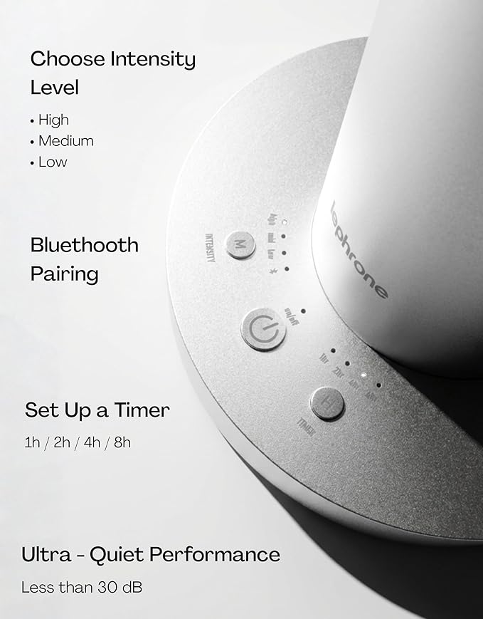Waterless Essential Oil Diffuser with Smart App | Nebulizer, Aroma Diffuser, Fragrance, Scent Air Machine, 50 ml, Remote, Cold Air Diffuser, Aromatherapy for Home Scenting, Portable