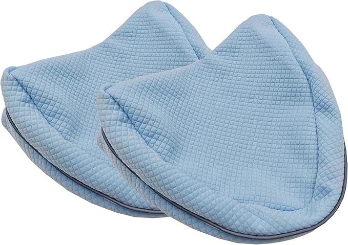 Replacement Pillow Cover for Contour Legacy Leg & Knee Foam Support Pillow-Cover ONLY (Blue，2 Pack)