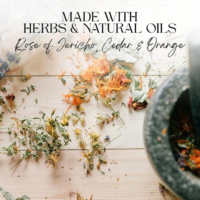 CIRCE Rose of Jericho Spell Oil - Inspire Hope, Transformation & Renewal - Add to Bath, Use in Rituals, Wear as Fragrance to Align w/Desires - Coconut Oil & Rose of Jericho Herb- 1/2oz