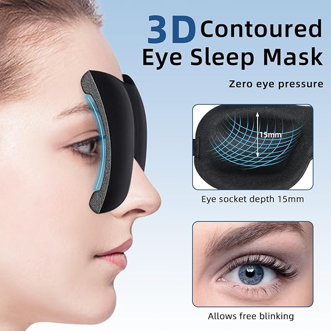 4-Pack Eye Masks for Sleep with Adjustable Strap Comfortable Sleep Masks for Women and Man Night Sleep, Travel, Nap Pink