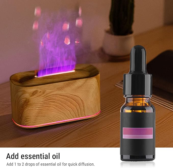 LICAEVEY Essential Oil Diffuser, 220ml Ultrasonic Aromatherapy Diffuser with 7 Colors Light and Quiet Operation, for Home Office Bedroom (Light Wood Grain)