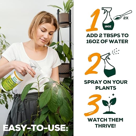 Neem Oil Spray for Plants with Peppermint Oil – for Indoor Household Plants– Best Value Refill 4 oz Concentrate Makes 1/2 Gallon RTU