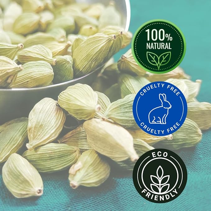 Cardamom Essential Oil – 8 fl oz (237 ml) Aluminum Bottle w/Plug Cap – 100% Pure & Natural Essential Oil – GreenHealth