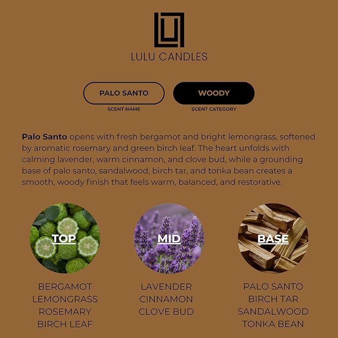 Aroma by Lulu - Luxury Fragrance Oil for Waterless Cold Air Diffusers - Aromatherapy Fragrance Oil Blend for The Home or Office (Palo Santo)