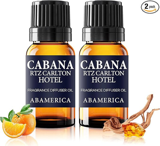 ABAMERICA Hotel Diffuser Oils, Essential Oils Inspired by RTZ-Carlton Hotel, Hotel Scents Diffuser Oils for Home, Fragrance Oil for Diffusers (2 Pack)