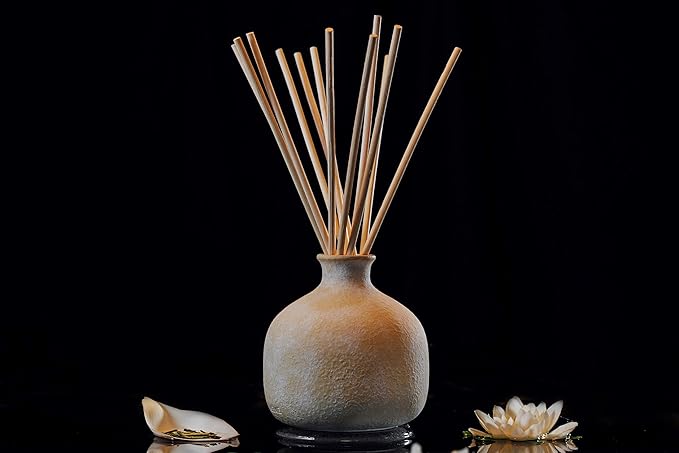Blueme Balance Wellness Diffuser Oil Refill | White Lotus & Tea | 16.91 Fl Oz - Refillable Diffuser, Essential Oils, Ceramic, Rattan Reeds | Large