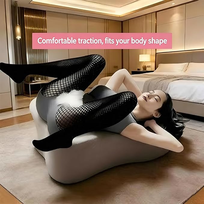 Multifunctional Pillow, Featuring Breathable Memory Foam Waist Support, Large Size with high Resilience, Provides Comprehensive Support (Grey)