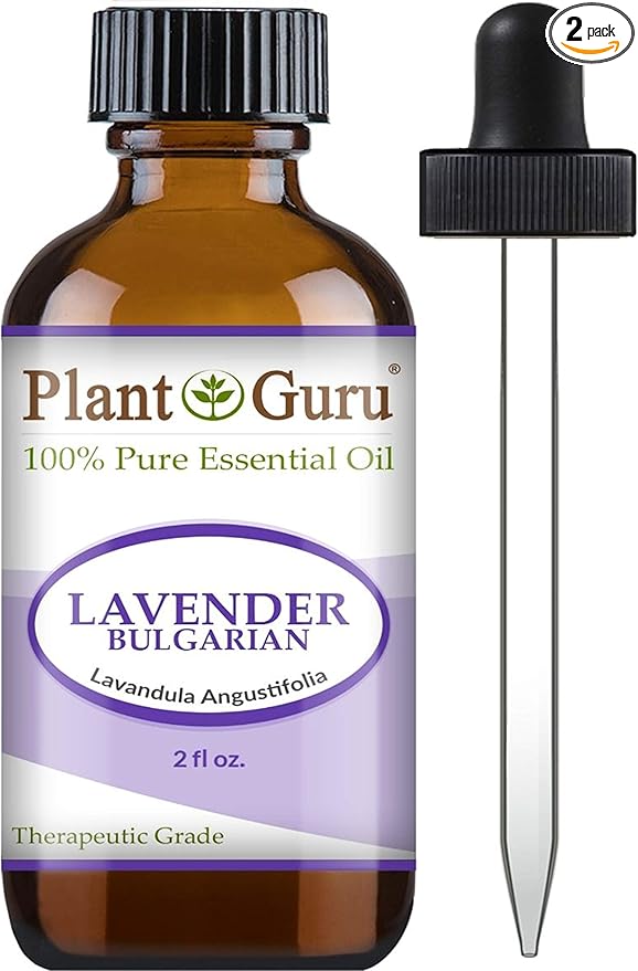 Lavender Essential Oil 2 oz (Bulgarian) 100% Pure Natural Undiluted Therapeutic Grade for Skin, Body and Hair Growth, Aromatherapy Diffuser, Great for Relaxation and Calming.