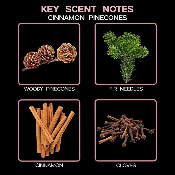 Cinnamon Pinecones Diffuser Oil - Fall Essential Oils for Diffuser Refill & Air Freshener Room Spray - Long-Lasting & Natural Home Fragrance, Scented Oil for Diffusers, USA Made, 4oz