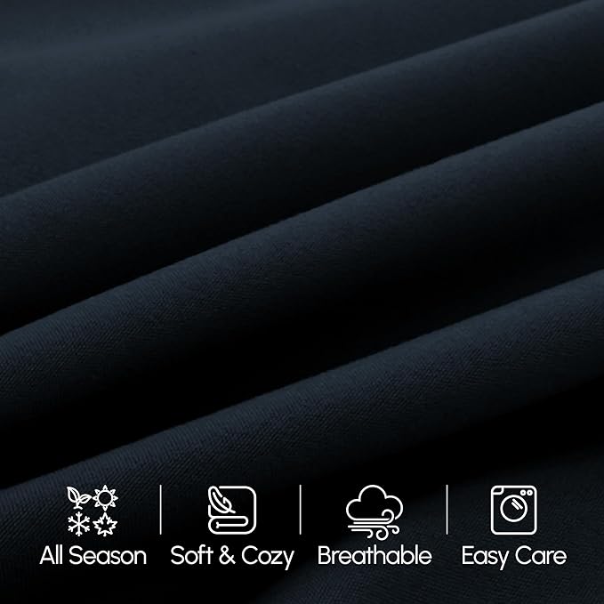 Elegant Comfort Premium Hotel Quality Pillowcase Set, Luxury & Softest 1500 Thread Count Egyptian Quality Bedding Pillowcases, Wrinkle and Fade Resistant, Black, 2-Piece