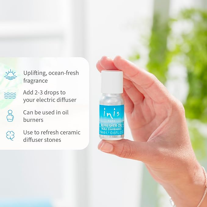 Inis the Energy of the Sea - Home Fragrance Refresher Oil, Essential Oil for Electric Diffusers, Clean Ocean Fresh Aquatic Scent, 0.6 fl oz